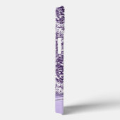 Lavender Paarse Glitter Kijk Monogram Initialen Case-Mate iPhone Case (Achterkant / Rechts)