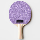 Lavender Paarse Glitter Texture Print Monogram Tafeltennisbatje (Achterkant)
