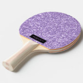 Lavender Paarse Glitter Texture Print Monogram Tafeltennisbatje (Voorkant Gekanteld)