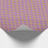 LAVENDER PAARSE GOLD BIRTHDAG WEDDING WRAP CADEAUPAPIER (Hoek)