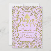 LAvender Paarse Gold Castle Royal PRINCESS ARTIJ Kaart (Voorkant)