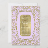 LAvender Paarse Gold Castle Royal PRINCESS ARTIJ Kaart (Achterkant)