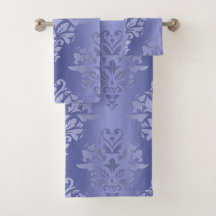 Lavender Paarse gradiënt Floral Damask Print