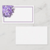Lavender Paarse Hydrangea Visitekaartje (Voorkant / Achterkant)