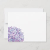 Lavender Paarse Hydrangea Wedding RSVP (Achterkant)
