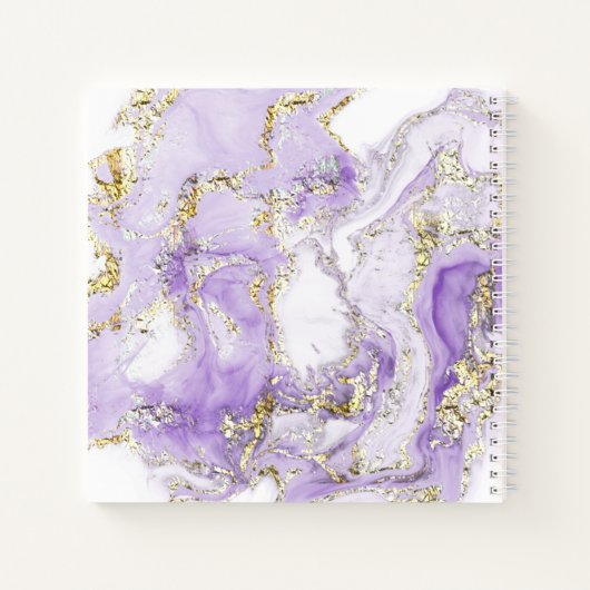 lavender paarse marmer met inkt Guest Book Notitieboek (Achterkant)