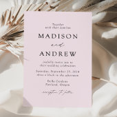 Lavender Paarse Modern Elegance Wedding Kaart