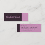Lavender Paarse Modern Mini Visitekaartje (Voorkant / Achterkant)