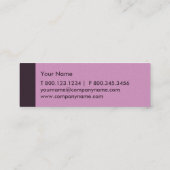 Lavender Paarse Modern Mini Visitekaartje (Achterkant)