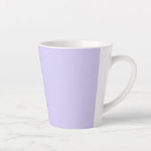 Lavender Paarse Moderne Script Meisjesachtige Mono Latte Mok (Rechts)