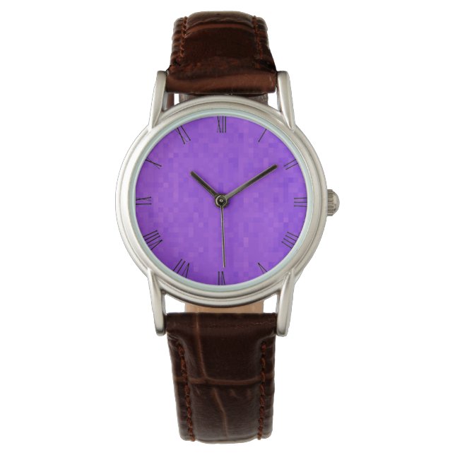 Lavender Paarse mozaïek, Dames pols Horloge (Voorkant)