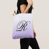Lavender Paarse Ombre over om het even welke kleur Tote Bag (Dichtbij)