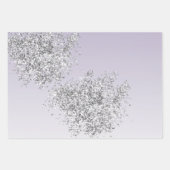 Lavender Paarse Ombre Silver Glitter Sparkle Inpakpapier Vel (Voorkant 2)