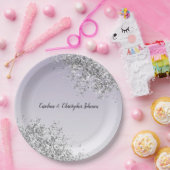 Lavender Paarse Ombre Silver Glitter Sparkle Papieren Bordje (Feest)