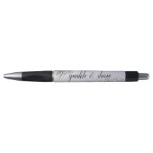 Lavender Paarse Ombre Silver Glitter Sparkle Pen (Voorkant)