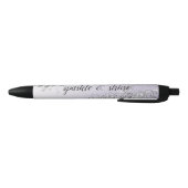 Lavender Paarse Ombre Silver Glitter Sparkle Zwarte Inkt Pen (Bodem)
