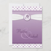 Lavender Paarse Polka Dot Weddenschap Kaart (Voorkant)
