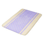 Lavender paarse polka-punten en geel badmat (Gekanteld)
