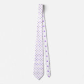 Lavender Paarse Polkadots Pattern Stropdas (Voorkant)