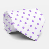 Lavender Paarse Polkadots Pattern Stropdas (Opgerold)