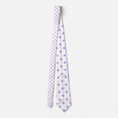 Lavender Paarse Polkadots Pattern Stropdas (Achterkant)