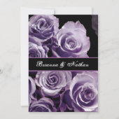 LAVENDER PAARSE Rose Bouquet Weddenschap Kaart (Voorkant)
