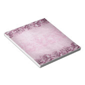 Lavender Paarse Roze Rozen Floral Notitieblok (Schuin)