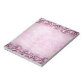 Lavender Paarse Roze Rozen Floral Notitieblok (Linkerzijde)