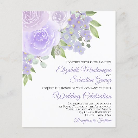 Lavender Paarse Rozen BUDGET Weddenschap (Voorkant)