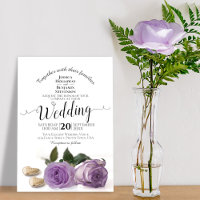 Lavender Paarse Rozen met hart Elegant Wedding