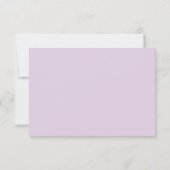 Lavender Paarse Sparkle Floral Wedding Matching RSVP Kaartje (Achterkant)