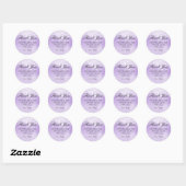Lavender Paarse Sparkle Sweet 16 Dank je wel Ronde Sticker (Vel)