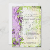  lavender Paarse Sweet Peas Floral Weddings Kaart (Voorkant)