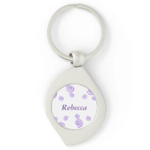 Lavender Paarse Swirls Personalized Swirl Sleutelh
