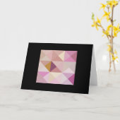 Lavender Paarse Tones Quilt Square Note Kaart (Gele Bloem)