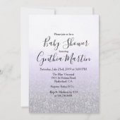 Lavender Paarse Waterverf Baby shower Uitnodiging (Voorkant)