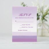 Lavender Paarse Waterverf Bruiloft RSVP Kaart (Staand voorkant)