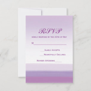 Lavender Paarse Waterverf Bruiloft RSVP Kaart