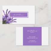 Lavender Paarse Waterverf Elegant minimalist Busi Visitekaartje (Voorkant / Achterkant)