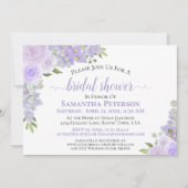 Lavender Paarse Waterverf Floral Vrijgezellenfeest Kaart (Voorkant)