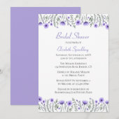 Lavender Paarse Waterverf Floral Vrijgezellenfeest Kaart (Voorkant / Achterkant)