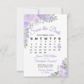 Lavender Paarse Waterverf Floral Wedding Agenda Save The Date (Voorkant)