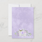 Lavender Paarse Waterverf Floral Wedding Agenda Save The Date (Achterkant)