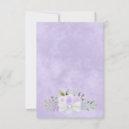Lavender Paarse Waterverf Floral Wedding Agenda Save The Date (Achterkant)