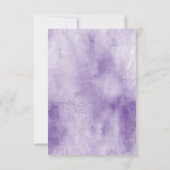 Lavender Paarse Waterverf Florals RSVP-kaart RSVP Kaartje (Achterkant)