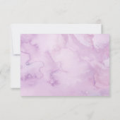 Lavender Paarse Waterverf Kijk naar Mitzvah RSVP (Achterkant)
