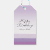 Lavender Paarse Waterverf Partij Gift Label Cadeaulabel (Voorkant)