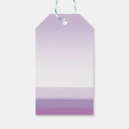 Lavender Paarse Waterverf Partij Gift Label Cadeaulabel (Achterkant)