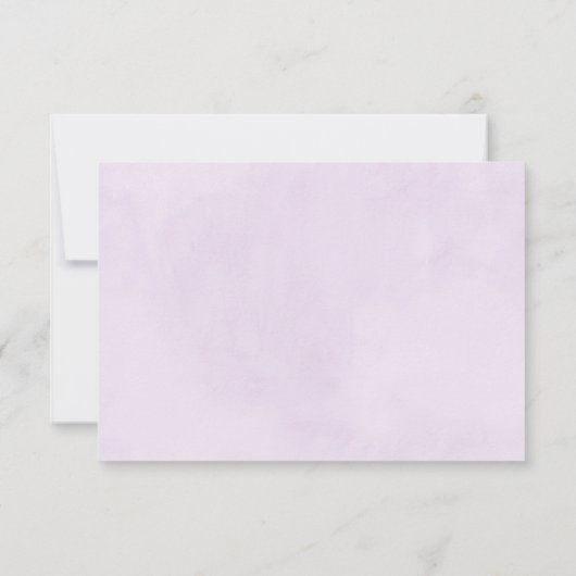 Lavender Paarse Waterverf RSVP (Achterkant)