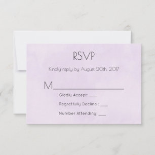 Lavender Paarse Waterverf RSVP